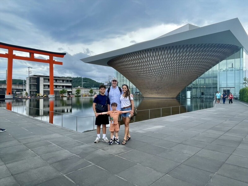 In front of Mt.Fuji world Heritage centre